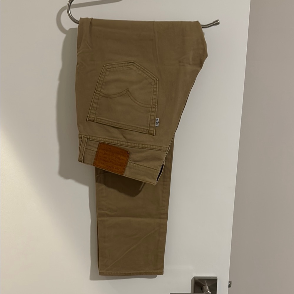 Levi's Khaki Tan Slim Jeans - Back Pocket Detail